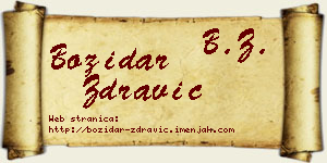 Božidar Zdravić vizit kartica